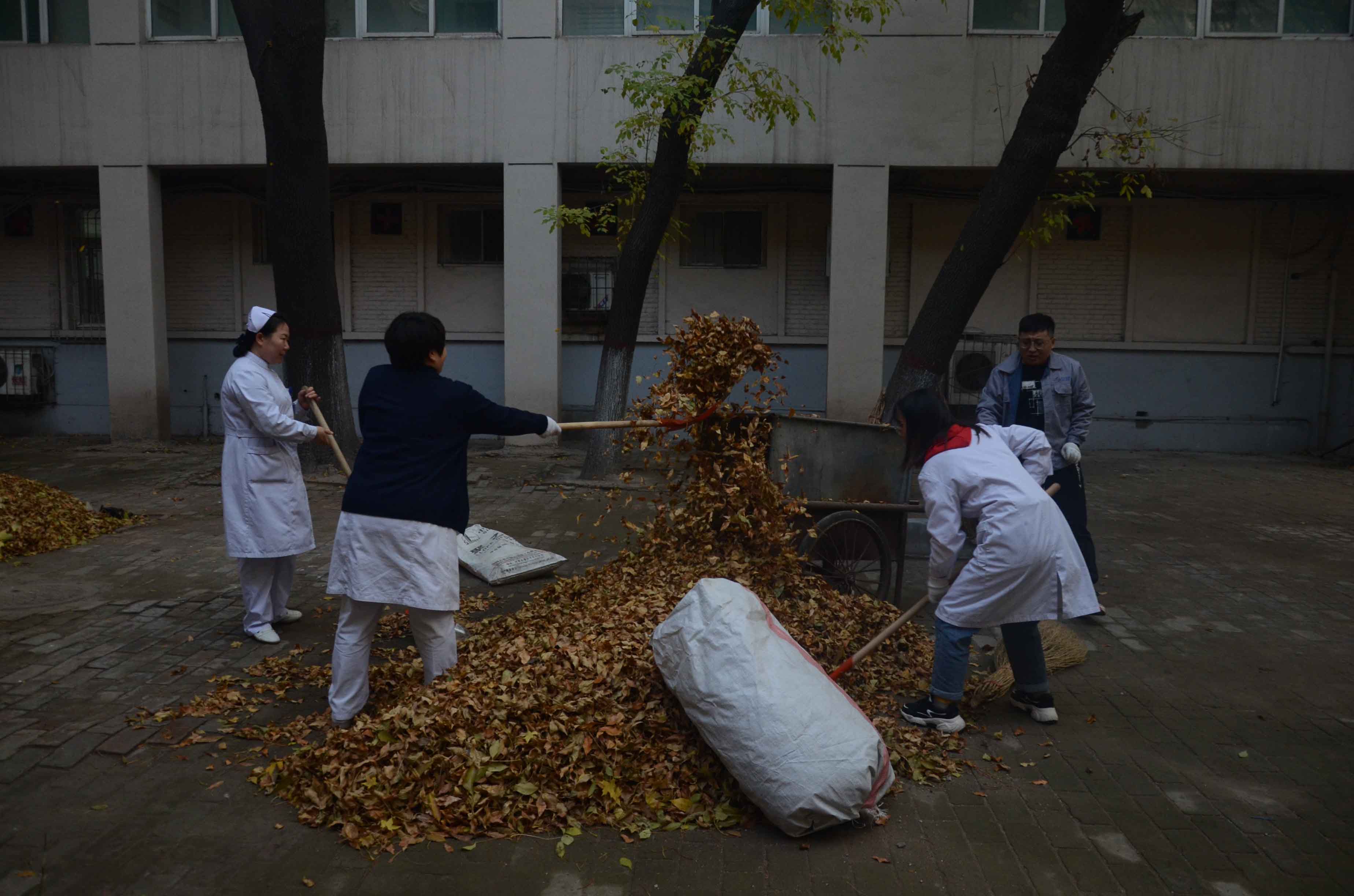 团结互助、共创文明——我院举办秋季大扫除活动